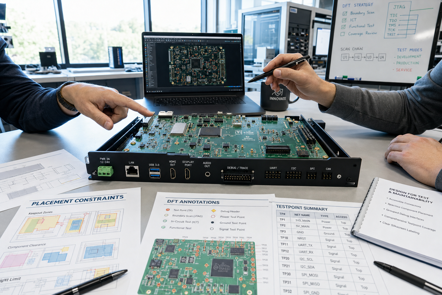 Servicevriendelijke PCB componentplaatsing