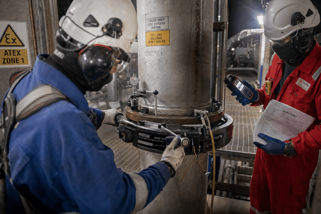 Hoe bepaal je of on-site flange facing services technisch haalbaar en veilig zijn bij beperkte ruimte, ATEX-omgevingen of verticale flenzen, en welke voorbereidingen zijn daarvoor nodig?
