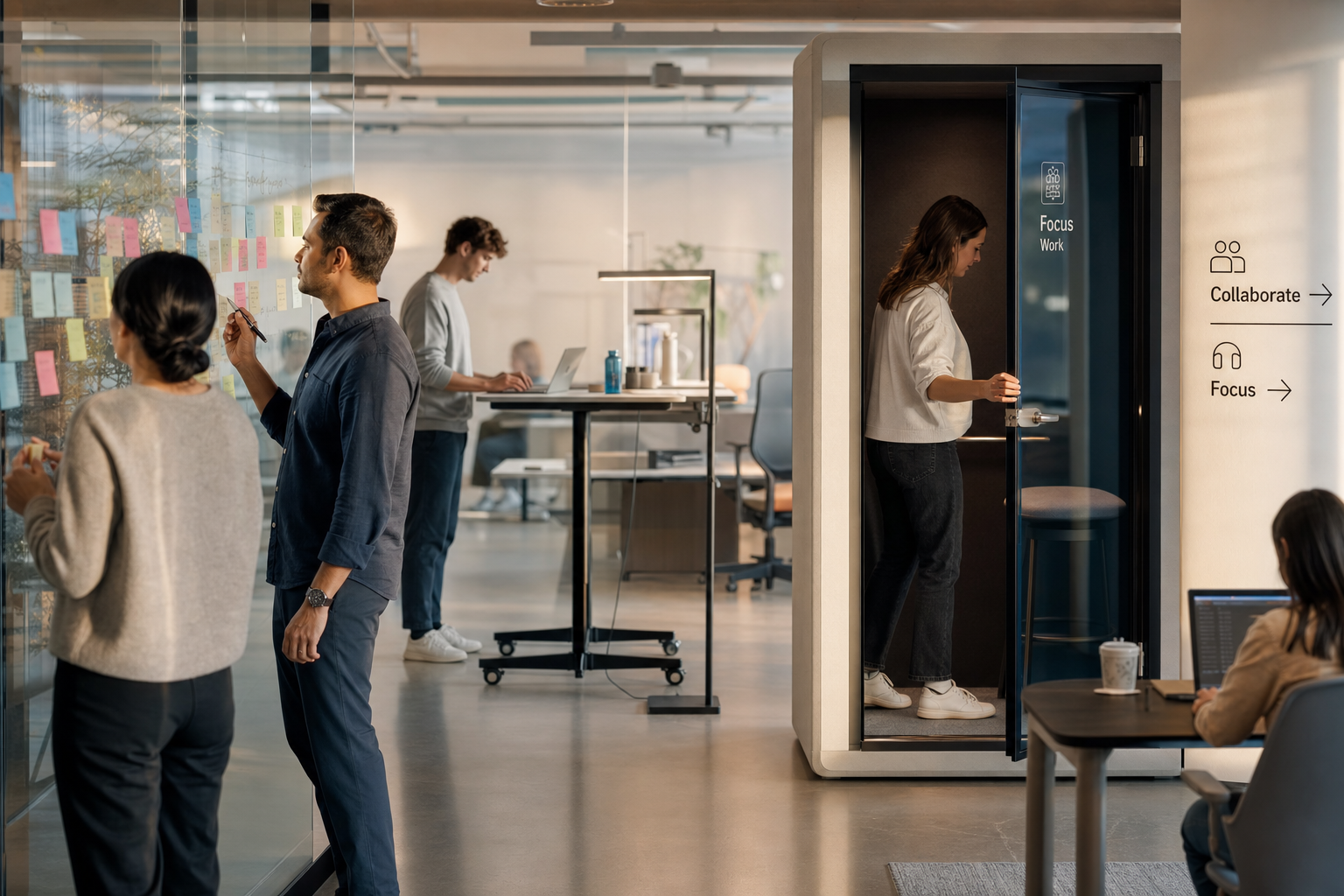 Flexibele werkplekken met verstelbare bureaus