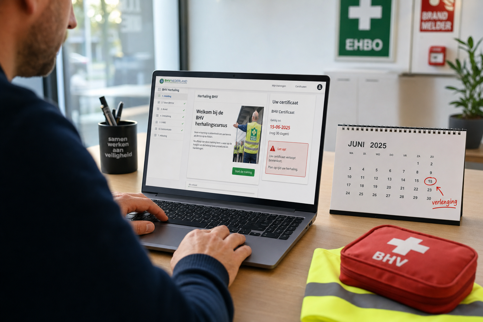 BHV cursus e-learning geldigheid