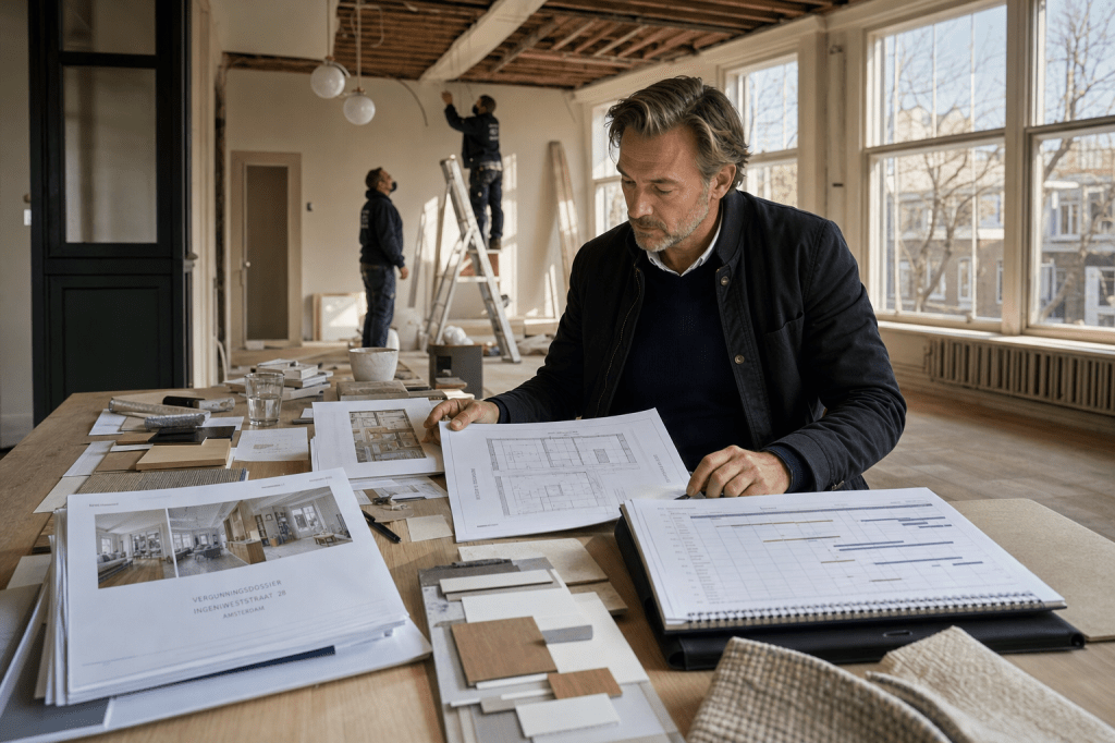 Wanneer schakel je een interieurarchitect in Amsterdam in bij een verbouwing en wat levert dat op in vergunningen, planning en uitvoering?